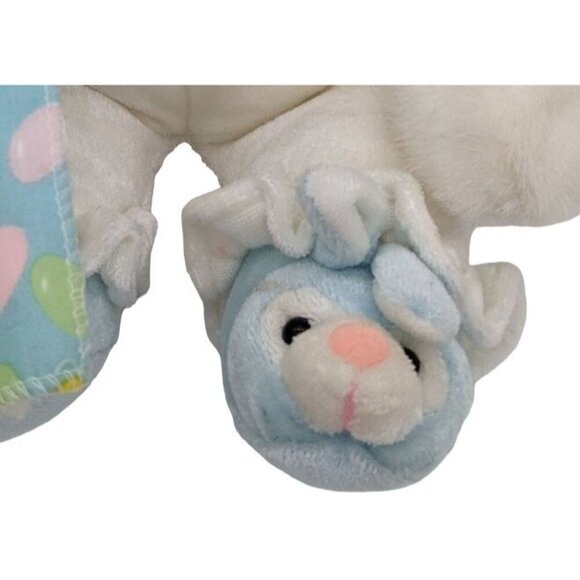 Commonwealth bunny rabbit plush lovey Easter eggs blanket bunny feet 11" - Picture 8 of 9